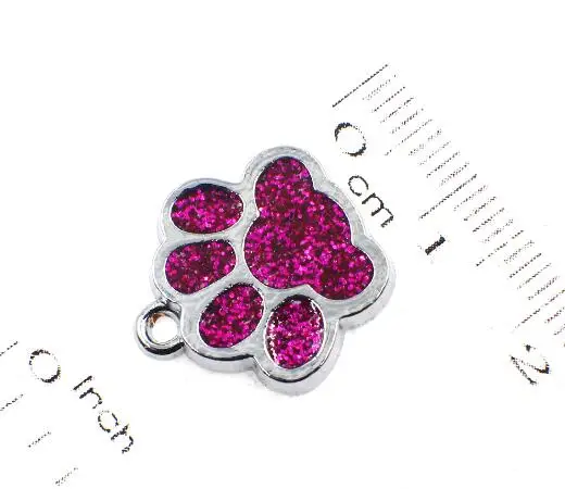 20 шт./лот Bling Собака Медвежья Лапа принт повесить подвесной Подвески подходят для