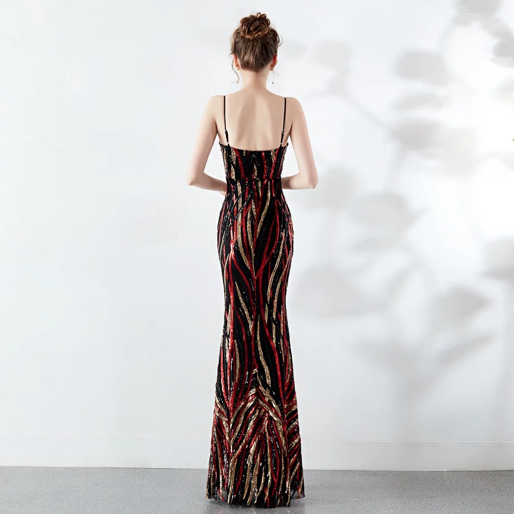 Sladuo пикантные Graciosa V образным вырезом площадках сделать Ombro блесток Vestidos Femininos