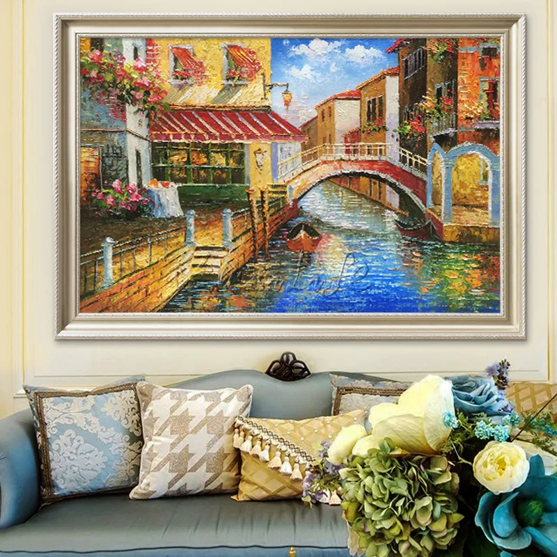 Картина на холсте Венеция итальянский пейзаж настенные художественные