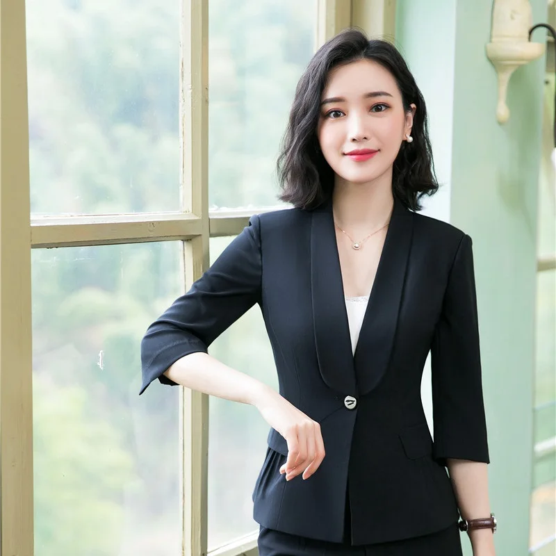 Деловые блейзеры и куртки с рукавом до локтя весна лето 2019 женские топы в офисном