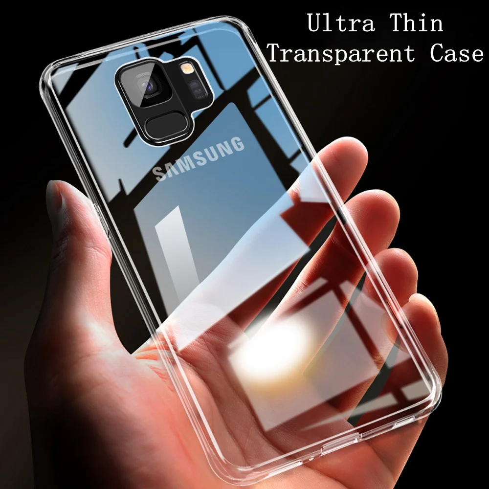 KISSCASE прозрачные чехлы для Samsung S8 S9 Plus Note 9 Ультратонкий Мягкий ТПУ чехол телефона