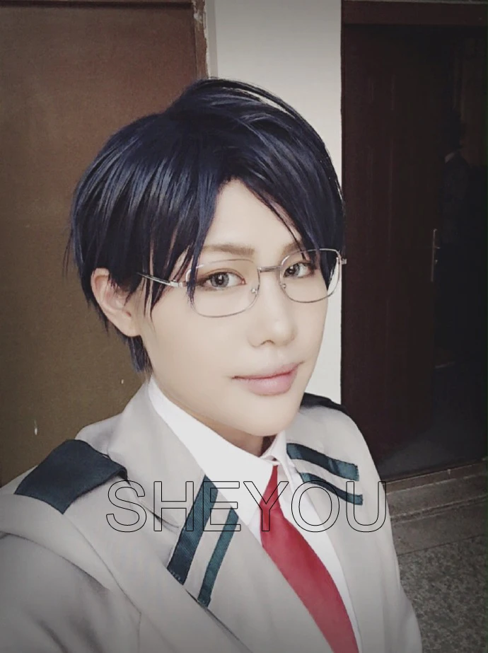 Высокое качество Tenya парик iida My Hero Academy косплей костюм парик Хэллоуин термостойкие волокна волос парики