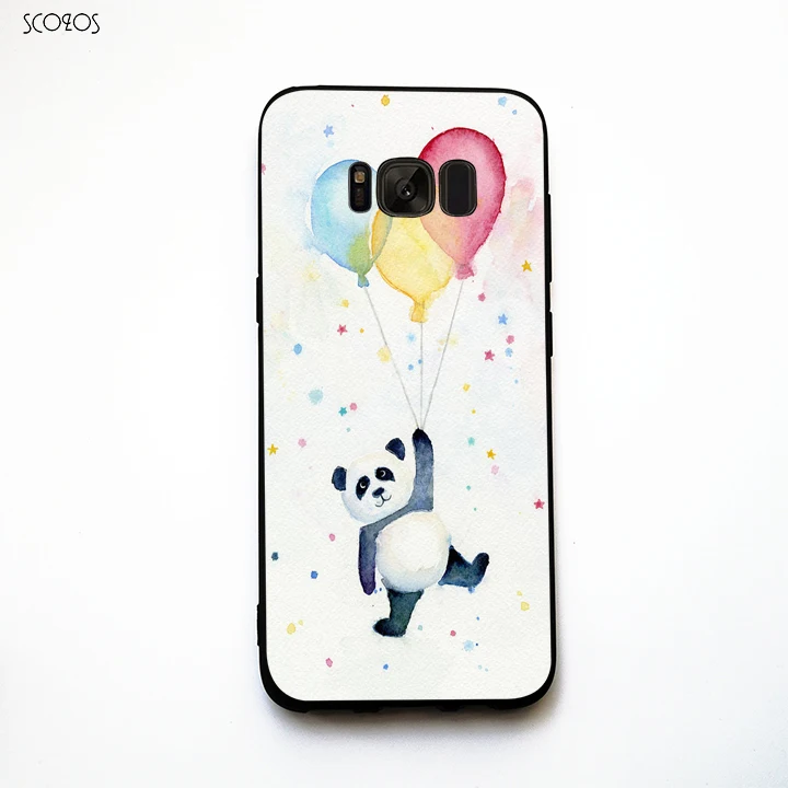 SCOZOS панда плавающий с воздушными шарами чехол для телефона Samsung Galaxy S6 S7 край S8