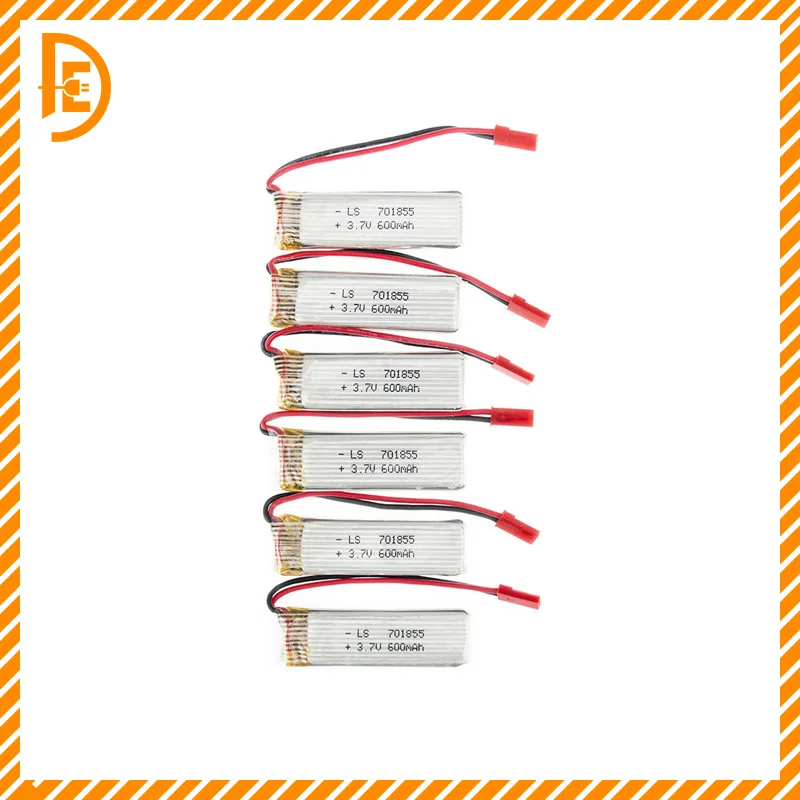 3.7V 600mah батарея 5 шт и зарядное устройство для UDI u817 syma s032 rc quadcopter u817a u817c u818a zango avio часть оптом на.