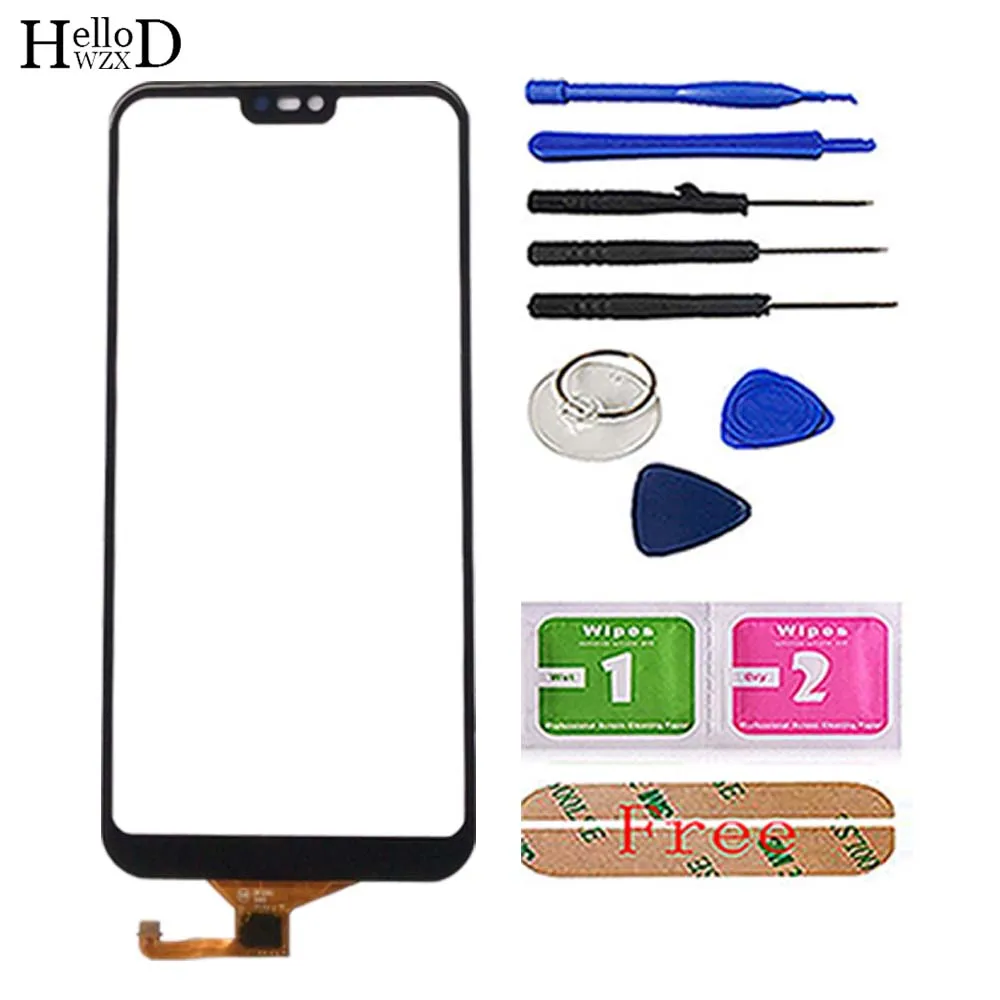 Black With Tools Сенсорный экран для huawei P20 Lite сенсорный экран стеклянная панель дигитайзер Сенсорная панель сенсорная панель Переднее стекло Ремонт Для huawei Nova 3E - Цвет: Black With Tools