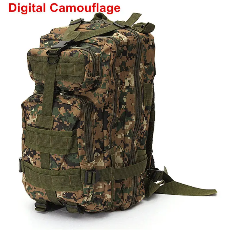 Digital Camo 30L военный тактический рюкзак, рюкзак, регулируемый, для путешествий, кемпинга, треккинга, камуфляжная сумка, для улицы, спортивная сумка, армейская сумка - Цвет: Digital Camo
