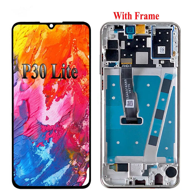 Оригинальный экран для huawei P30 lite ЖК дисплей с рамкой сенсорный дигитайзер NOVA 4E MAR