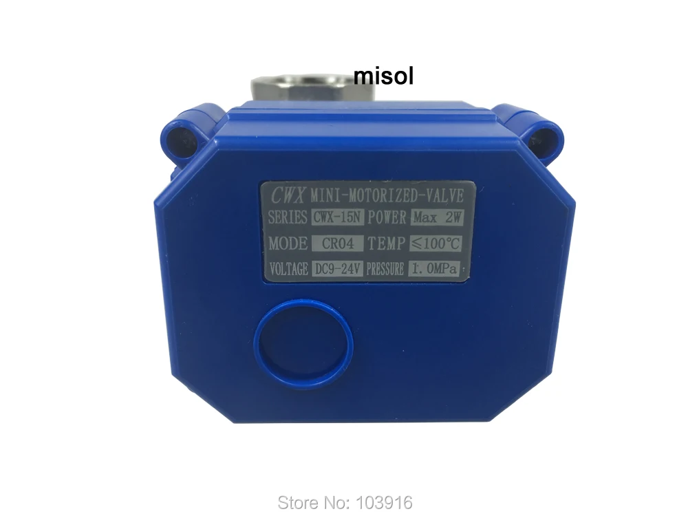 Шаровой клапан 3/4 ''NPT DN20 2-сторонний 12VDC CR04 электрический из нержавеющей стали