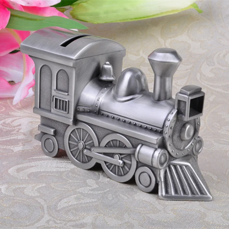 Винтажный домашний Декор Ретро паровой поезд дизайн копилка металлический стол