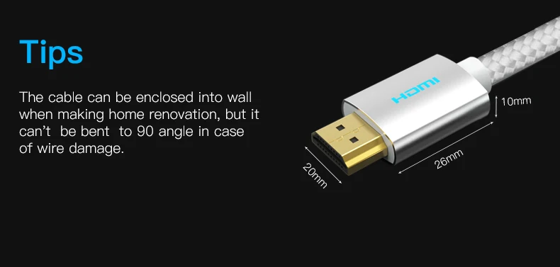 Кабель Vention HDMI 2,0 1 м 1,5 м 2 м 3 м 5 м 10 м 15 м 4 к 3D кабель в хлопковой оплетке HDMI 2160P с Ethernet для проектора lcd Apple tv