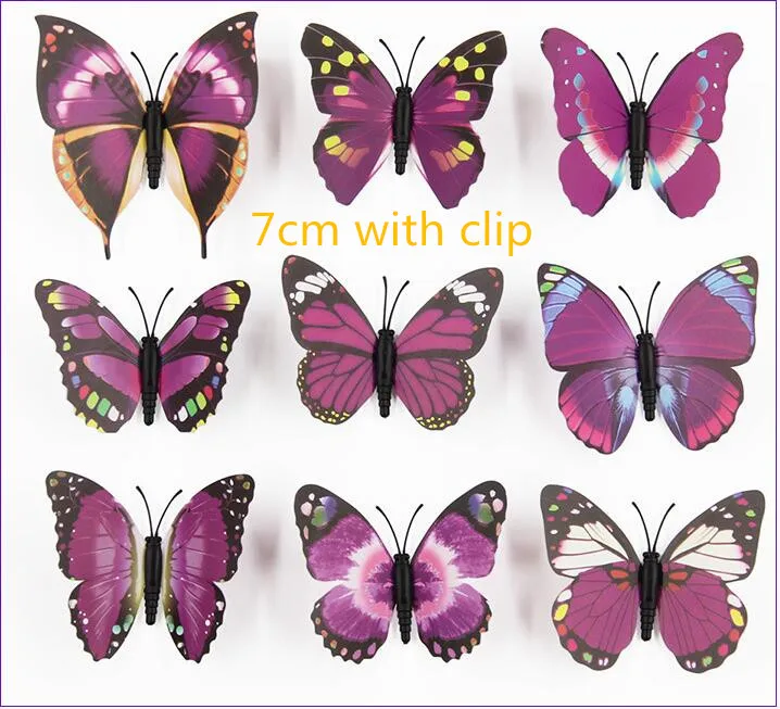 7cm with clip 10 шт. Популярные для девушек и женщин шпильки для 3D бабочки заколки для волос для девушек из бутика, Женские аксессуары для волос Пасхальные украшения - Цвет: 7cm with clip
