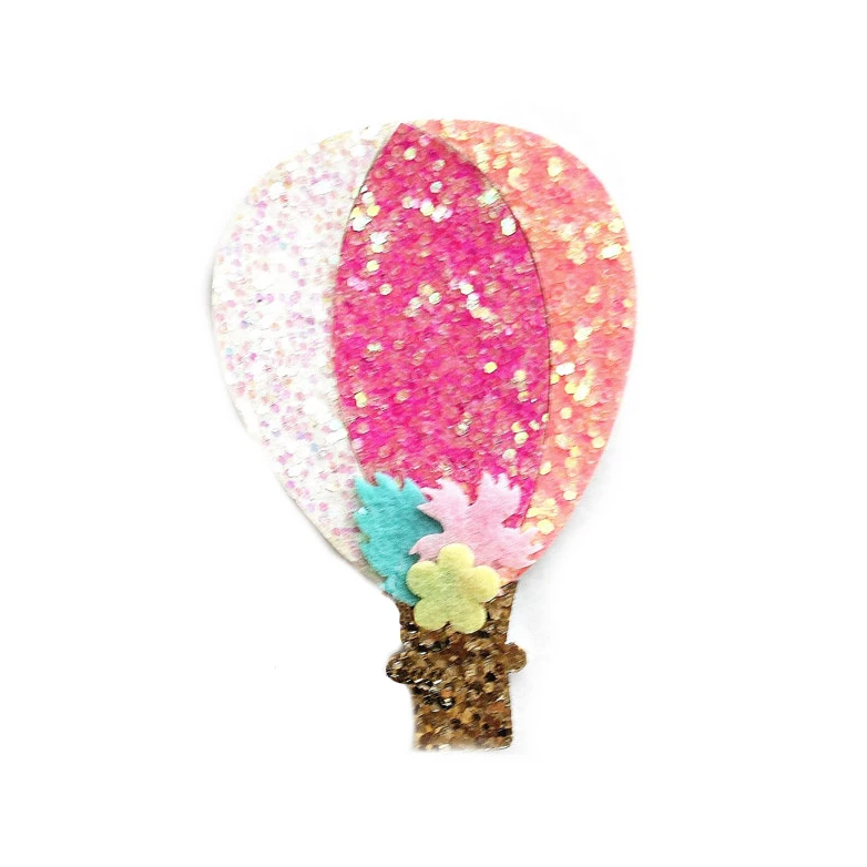 10pcs Glitter Hot Air Balloon Applique - Flat Back Felt Appliques Crafts Felt- Felties- Animal Feltie | Мать и ребенок