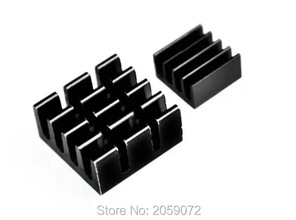 

Raspberry Pi heatsinks kit Black aluminum One small and one big