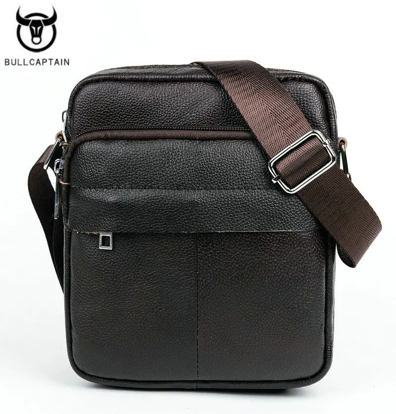 Брендовая мужская сумка мессенджер из 100% натуральной кожи Повседневная через