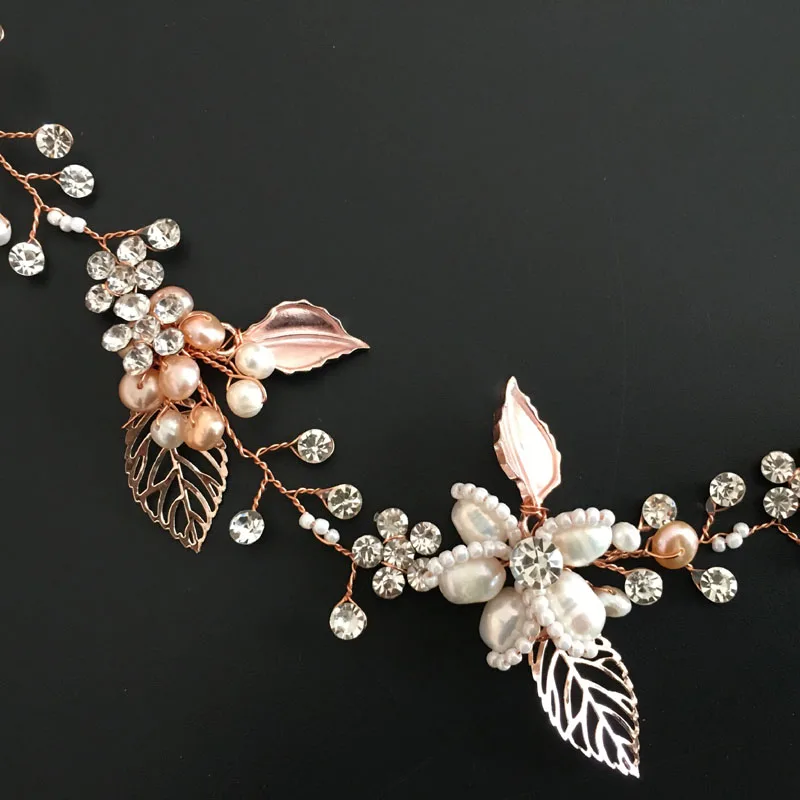 Свадебная повязка на голову с жемчугом и кристаллами|Украшения для волос| |