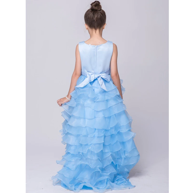 Корейская версия задней девушка рукавов твердые платье принцессы фестиваль