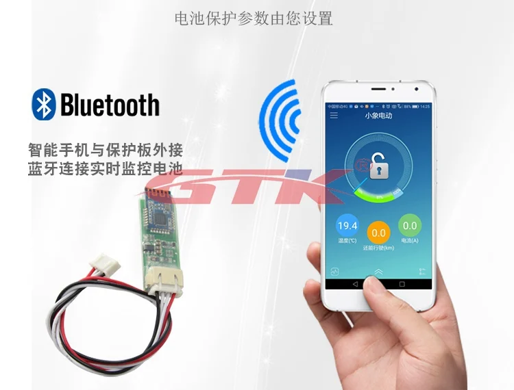 Литий ионный аккумулятор GTK 21S 40A 60A 100A 80A 50A 72V smart BMS pcb balance 77 7 V 88 2 v li ion lipo с