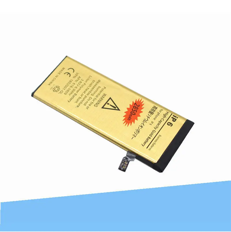 ISkyamS 1x2850 мАч 0 нулевой цикл сменный литий-полимерный золотой аккумулятор для iPhone 6