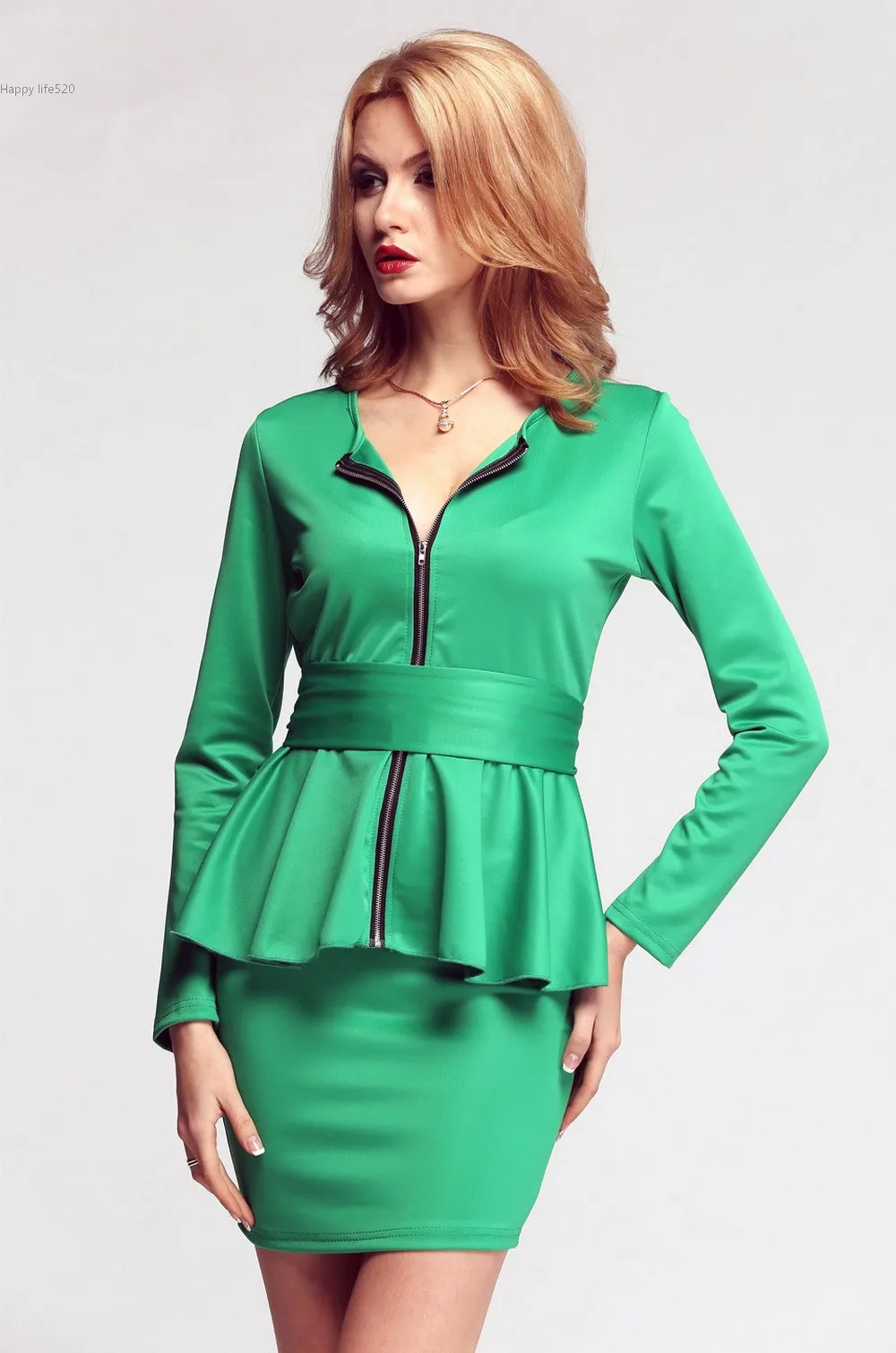 2015 новый горячая распродажа сексуальное платье Flouncing туника платья осень зима