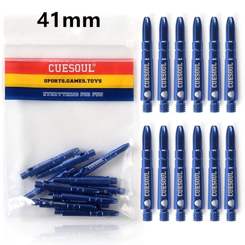 Blue 41mm CUESOUL 35/41/48 мм алюминиевый радиатор для Дартс 2BA 12 шт Профессиональный Дартс Аксессуары 4 цвета высокое качество - Цвет: Blue 41mm