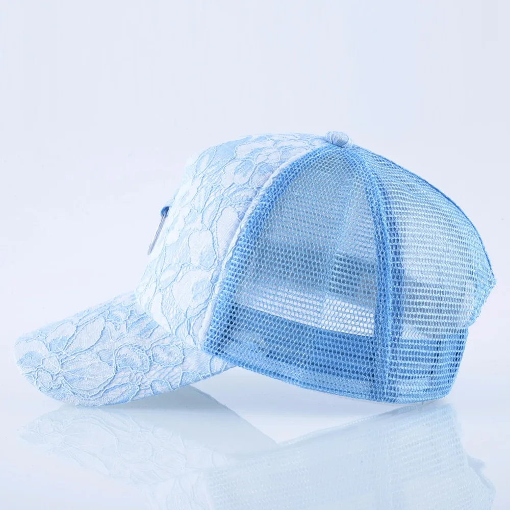 Летние кружевные бейсболки женские модные дышащие шлепки в стиле хип хоп кепка