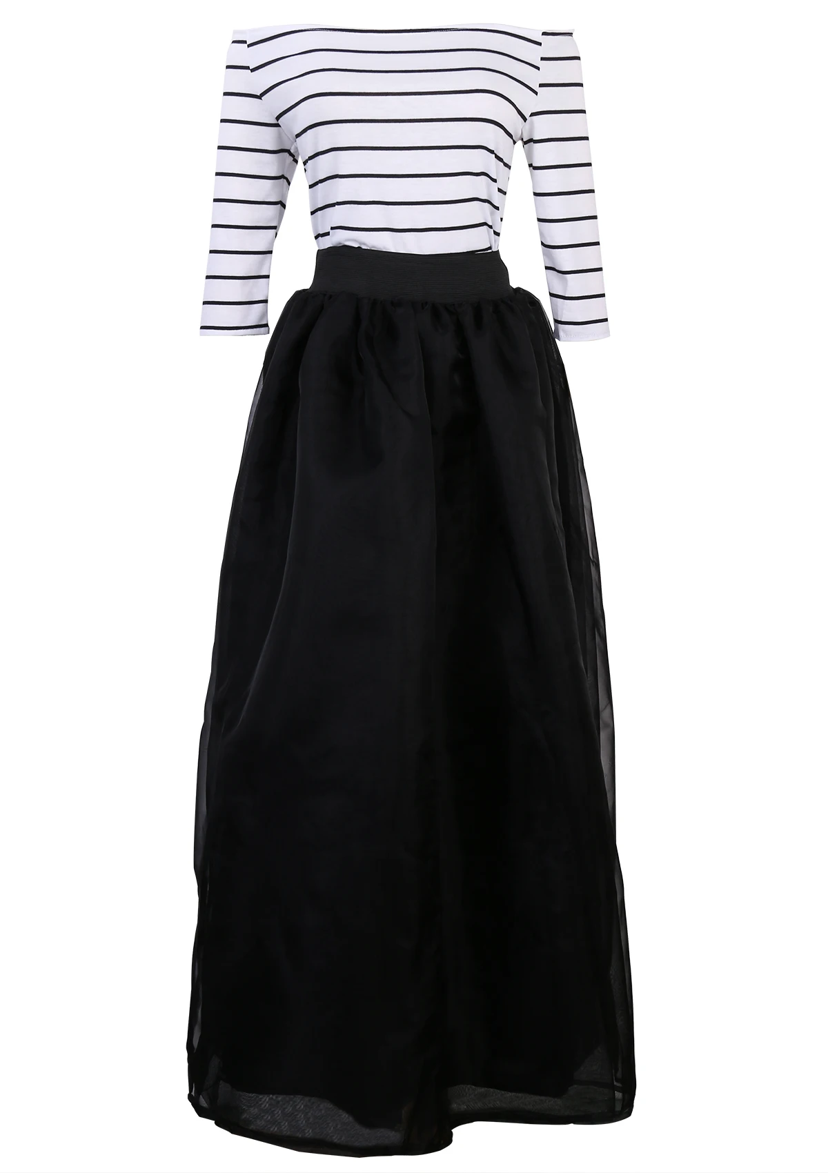 Модный женский комплект с юбкой многослойная длинная юбка макси из тюля