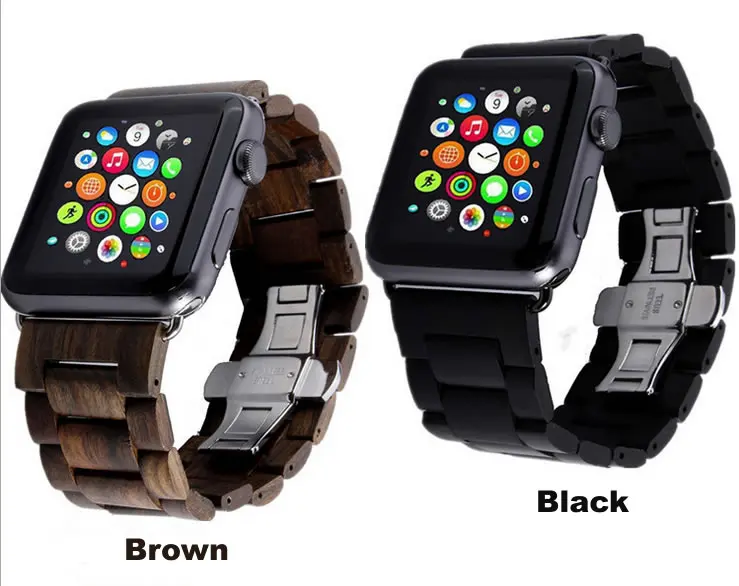 Деревянные ремешки для часов Apple Watch Seires 4 44 мм ремешок для часов из натурального дерева ручной работы браслет для Apple iWatch Series2 3 ремешок 42 мм