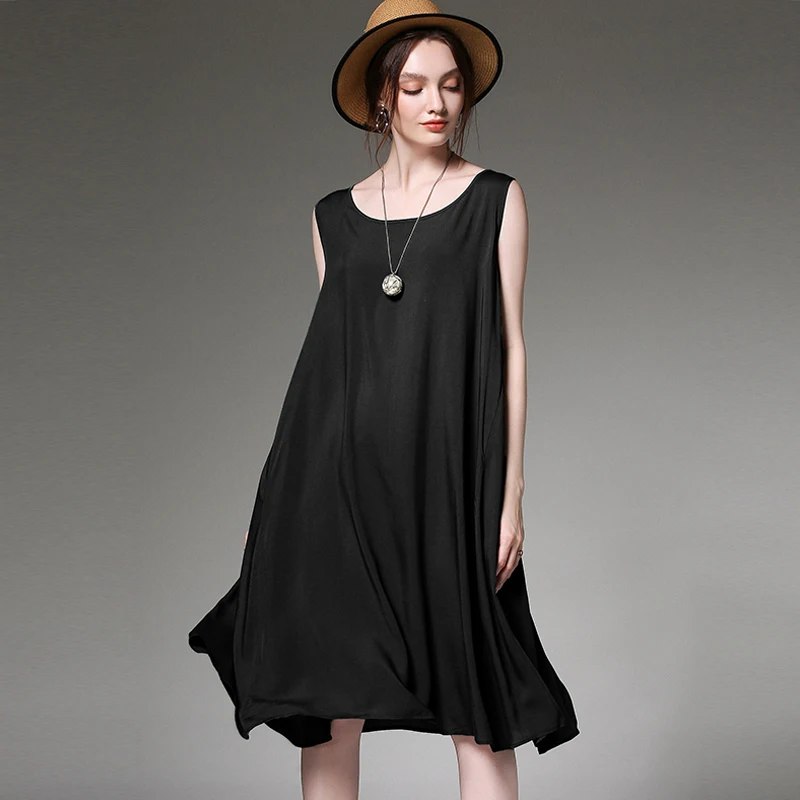 Платье женское повседневное без рукавов с высокой талией | Женская одежда