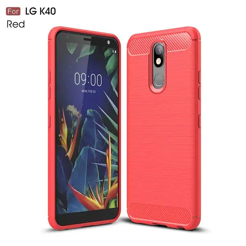 Shock Proof Soft Carbon Fiber TPU Case For LG X4 2019 Cell Phone Cover |