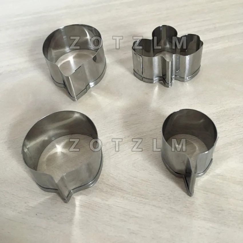 4 шт./партия, форма лепестка Azalea из нержавеющей стали, формы для резки бисквитов, форма в виде цветка для выпечки, серия, инструменты для выпечки JSM044
