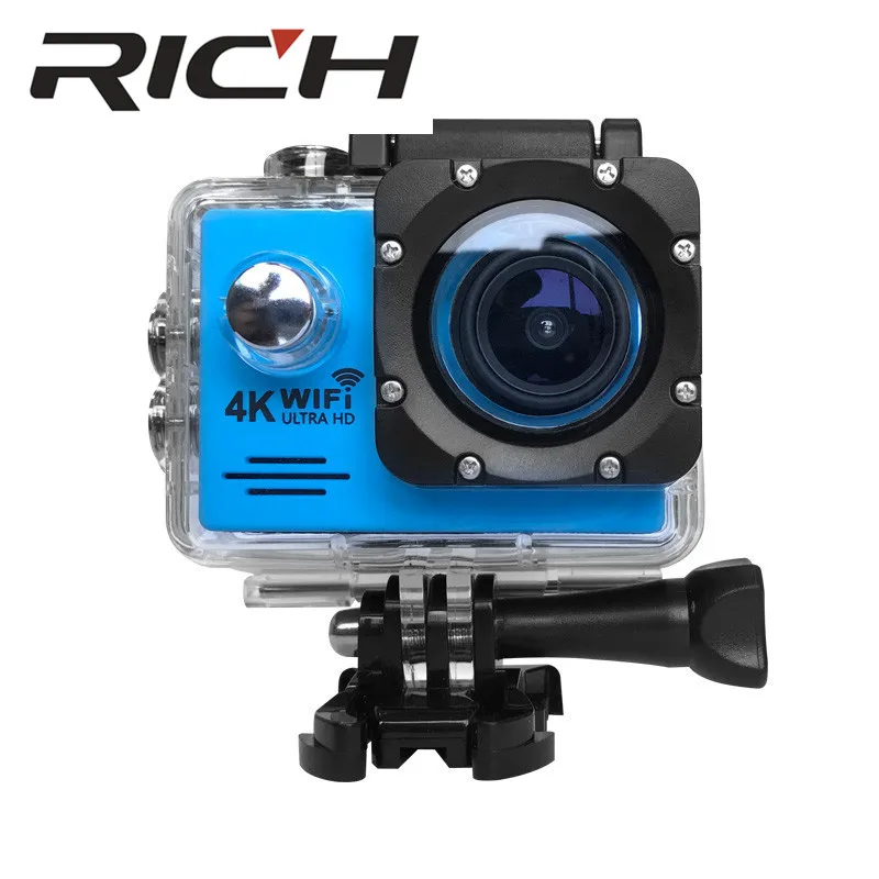 Новинка 2019 Спортивная камера RICH J550R s 4K 2 7 K 1080P Экшн 16MP WiFi 30M Водонепроницаемая 2.0LCD