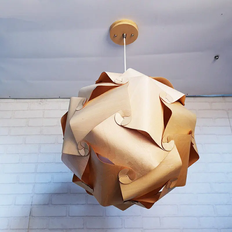 Подвесные светильники в японском стиле деревянная винтажная лампа для домашнего