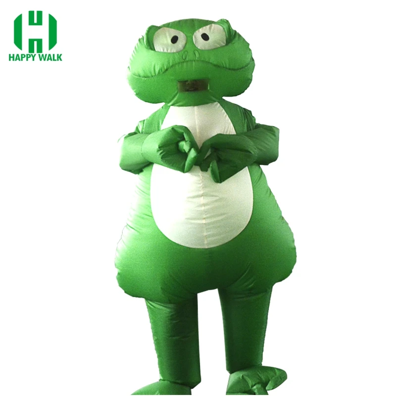 Надувной костюм лягушки надувная жаба Chubsuit удар Забавное платье Хэллоуин