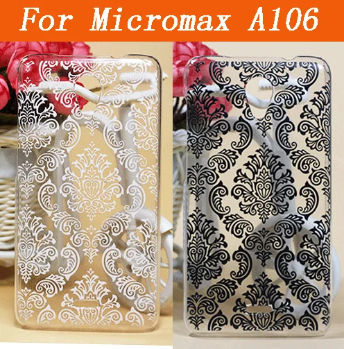 Винтажный черный и белый чехол с цветами для micromax a106 цветной сделай сам Чехол Для