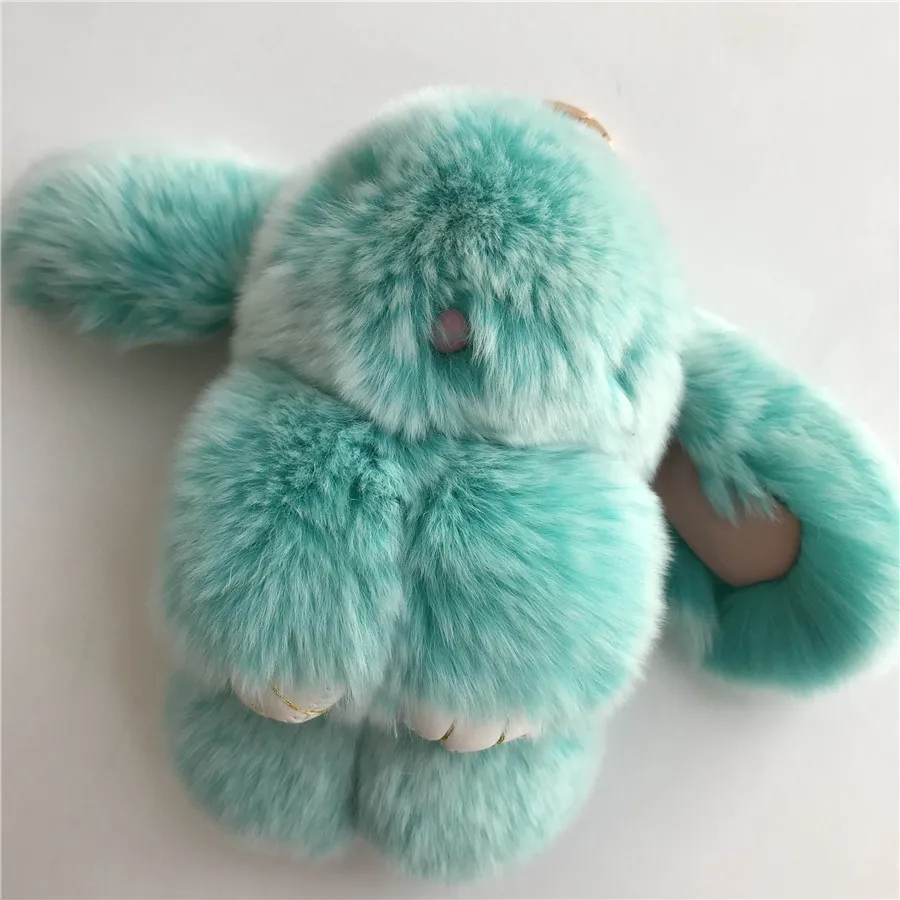 fruit green frost Magicfur-1 шт. 15 см " Мороз Настоящий мех кролика милый кролик игрушка брелок сумка Жук Шарм брелок pendan аксессуары - Цвет: fruit green frost