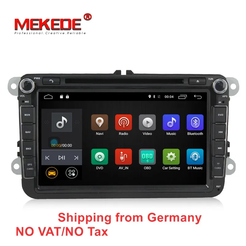Четырехъядерный Android 7 1 Автомобильный DVD Радио стерео для VW/Passat/POLO/GOLF/Skoda/Seat/Leon с gps