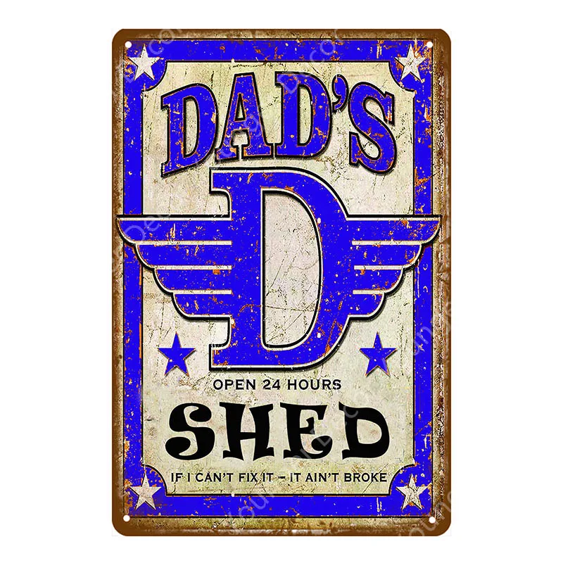 Винтажная металлическая жестяная декоративная настенная тарелка для папы и