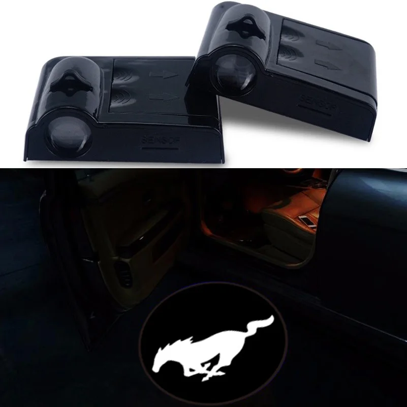 2 шт. автомобильный логотип эмблема призрачной тени беспроводной дверной сенсор