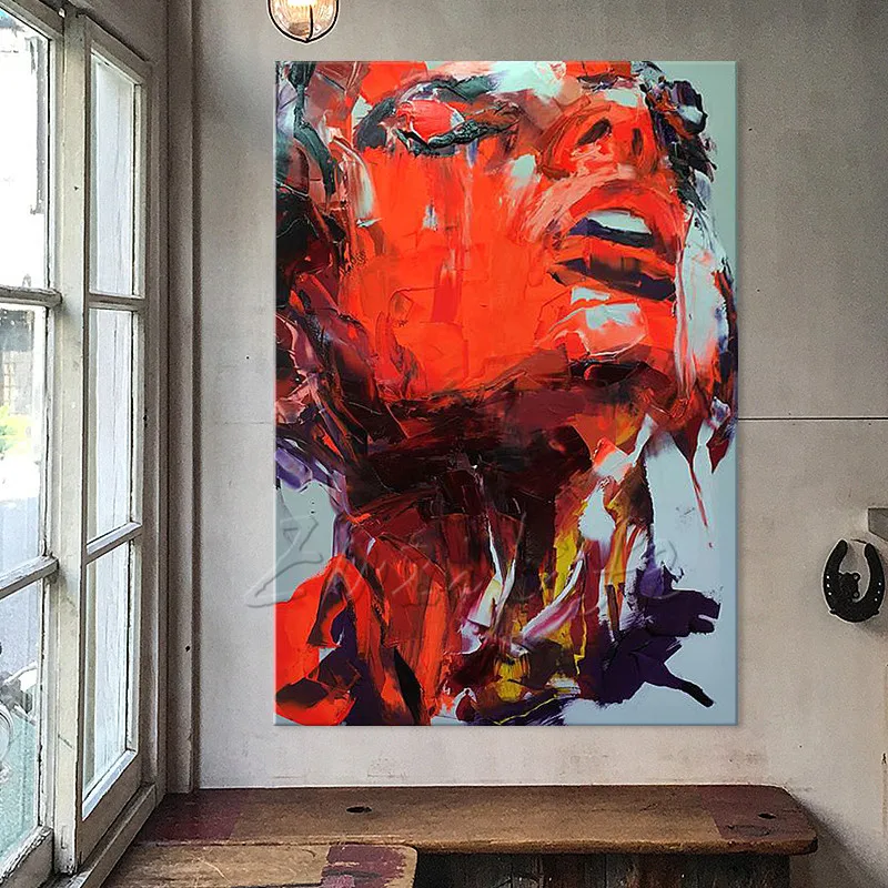 Ручная роспись Франсуа нинелли палитра нож портрет лицо картина маслом фигурка