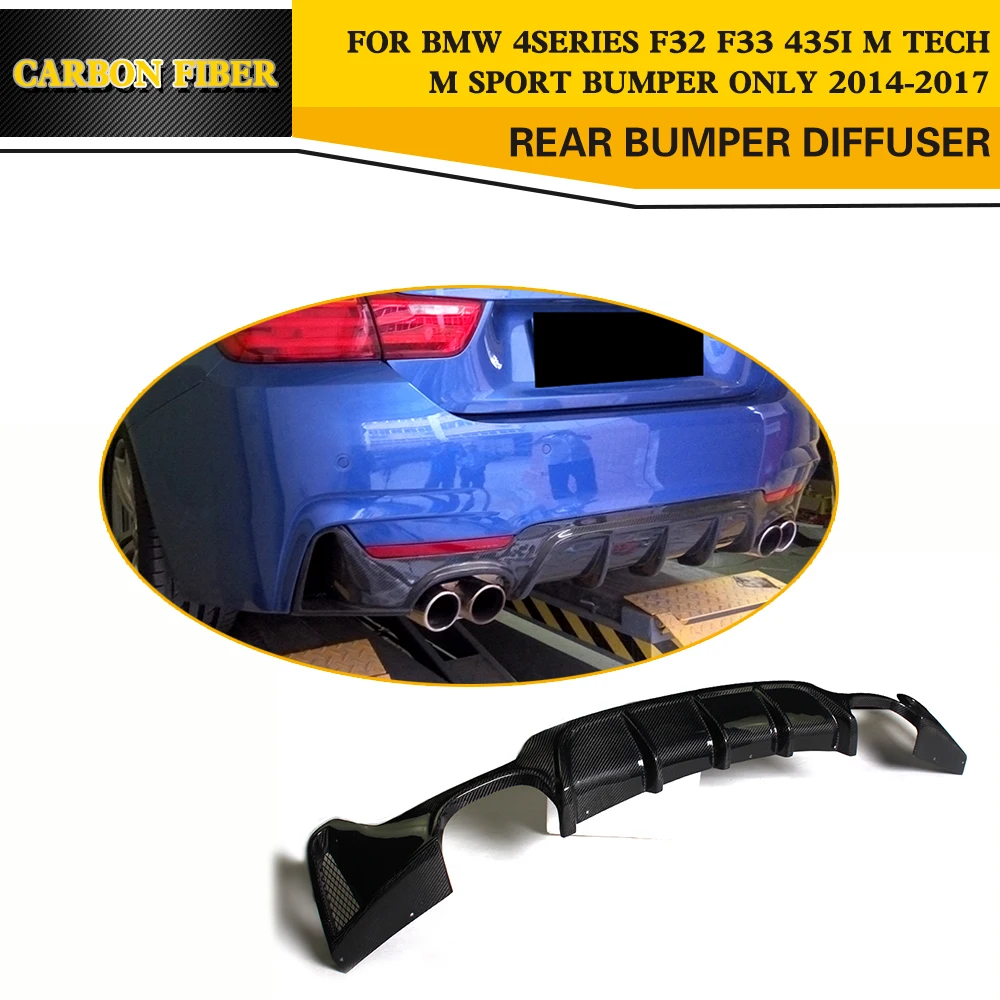 Для BMW 4 серии M4 435i 440i F32 F33 F36 M Sport Coupe Convertible 2 Door 2014 2019 углеродное волокно задний