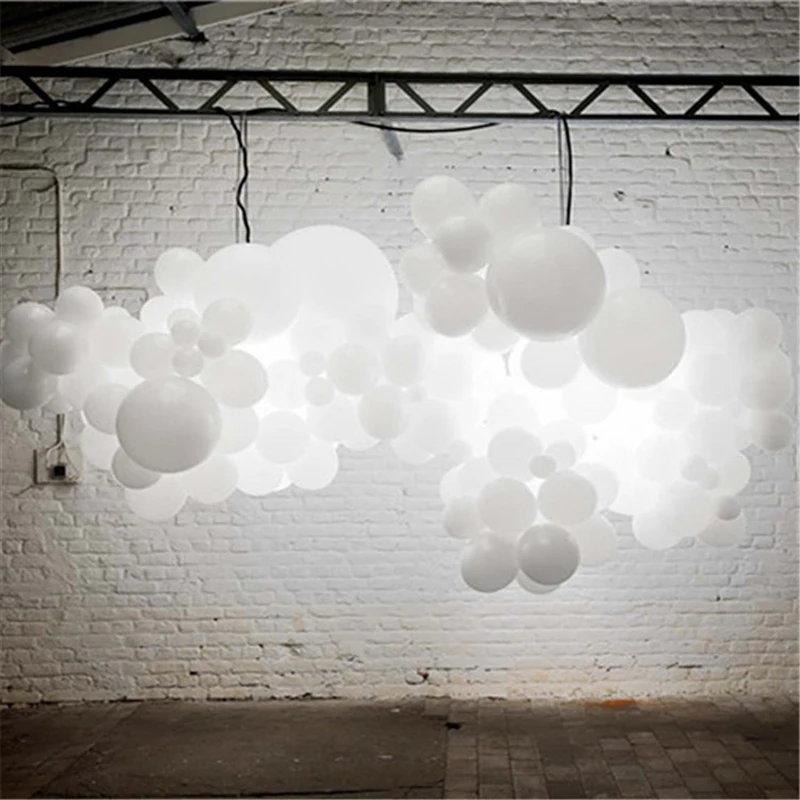 5 шт. Светодиодный Шар Световой светильник шарик 12 дюймов белый латекс воздушный