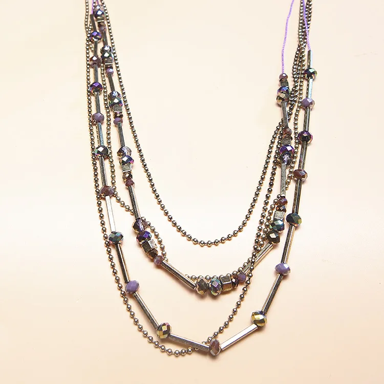 2019 Высокое качество большой бренд простая мода женский сплав Ретро многослойные