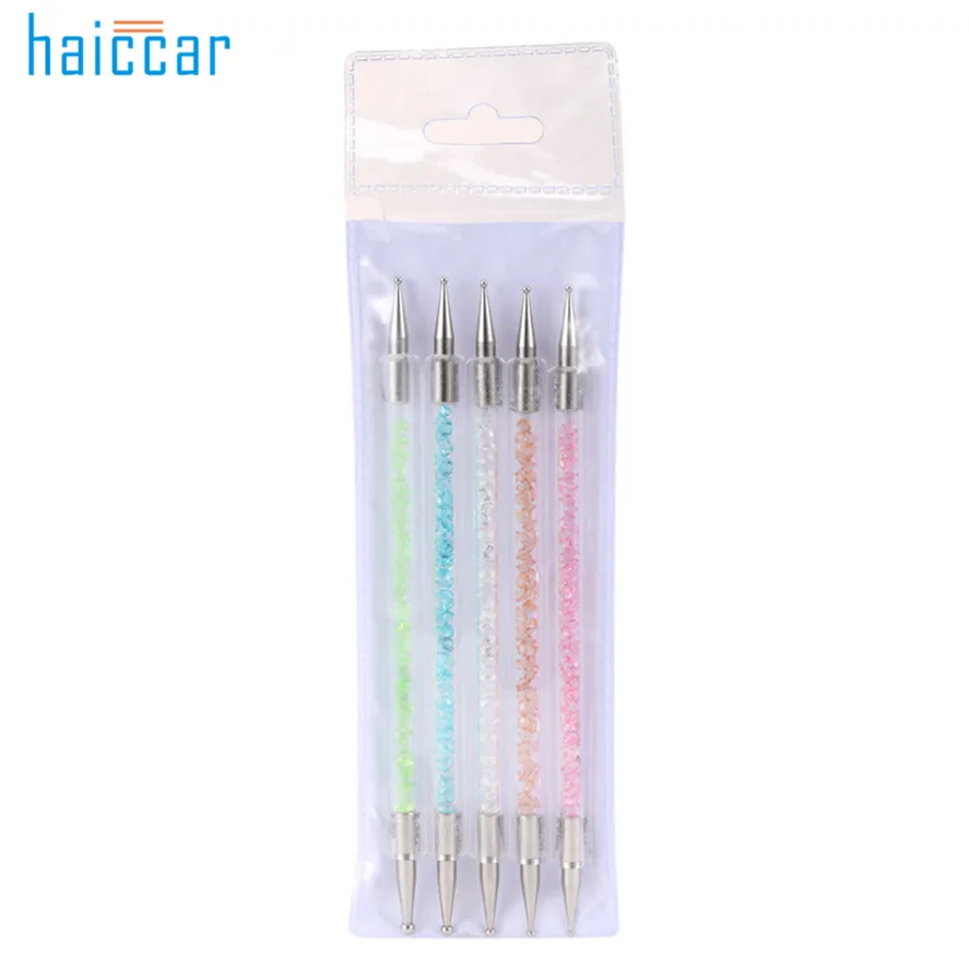 Инструмент для точечного маникюра HAICAR 5 шт. Pro 2 Way Crystal Dotting инструменты Рисование в