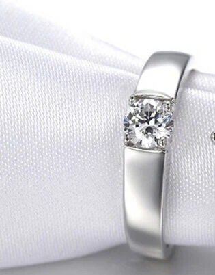 men style Anenjery классические обручальные кольца для влюбленных Циркон CZ 925 пробы серебряные кольца для мужчин и женщин подарок на день Святого Валентина anillos S-R14 - Цвет основного камня: men style