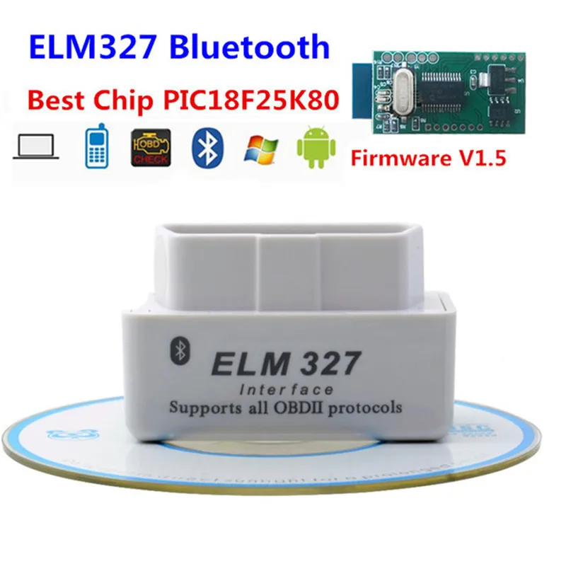 Новинка Elm327 Bluetooth OBD2 v1.5/V2.1 Elm 327 OBD 2 Автомобильный диагностический сканер elm