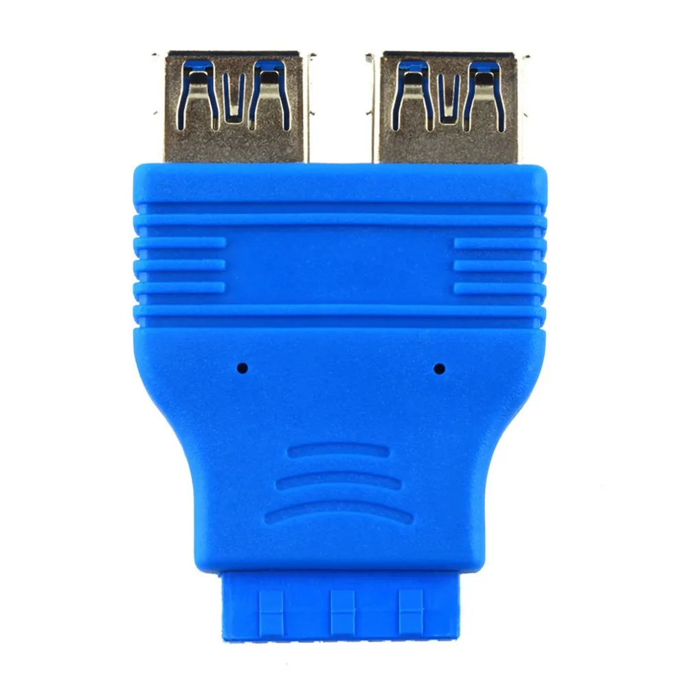 20 контактный разъем для материнской платы гнездо к двойному USB 3 0 Тип A Female синий