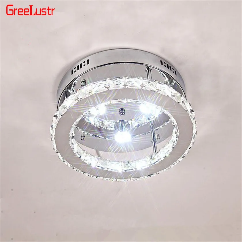 

Ring Crystal LED Ceiling Lights Luminaria Ceiling Lamp Fixtures Lustre Plafonnier Aisle Entrance Lamp For Home Lighting Lampara