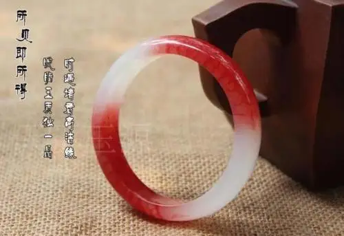 Natural Genuine Beautiful Red Chicken Blood Jade Jadeite Bangle Bracelet 56 62mm|gift gifts|fashion jewelrygift accessories |
