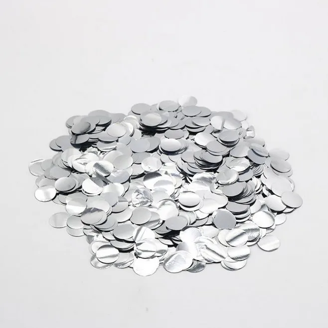 silver 10 30 г Свадебная вечеринка бросок конфетти алюминиевая фольга маленький круглый диск блестки прозрачная волна шар украшение воздушный шар аксессуары - Цвет: silver