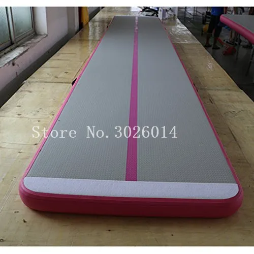 Купить Надувной гимнастический коврик с насосом, 6 х2 м